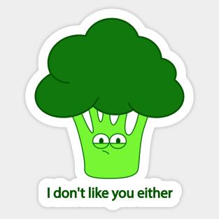 angry broccoli Sticker